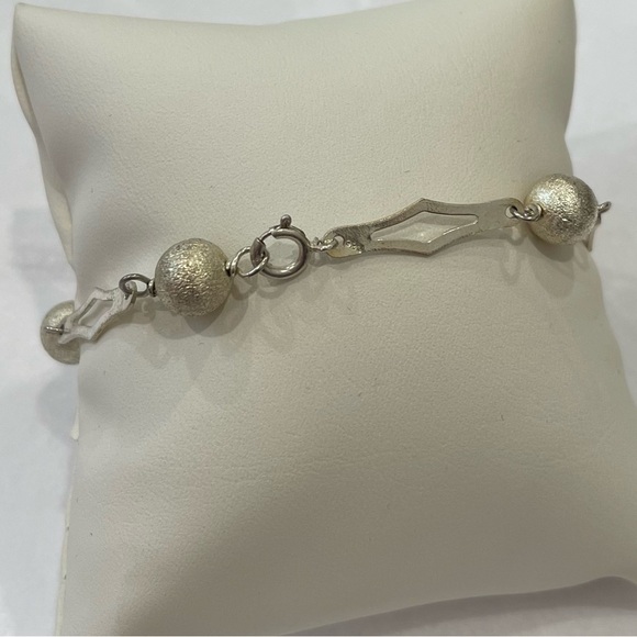 Elegant Unusual 925 Sterling Silver Italian Bracelet Made in Italy Vintage 70’s - Picture 11 of 15